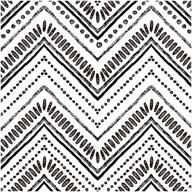 🔲 haokhome 96022-1: modern circle oval stripe peel and stick wallpaper - black and white vinyl self adhesive decorative логотип
