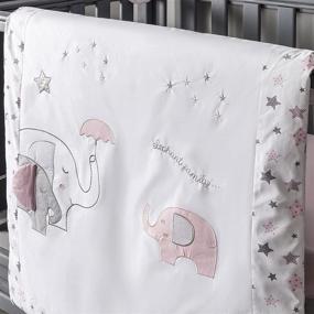 img 2 attached to Turkish Cotton Baby Crib Bedding Set - Nursery Crib Bedding Sets for Boys & Girls - Elephant Design - Available in 4 Colors - 7 Piece Set by QQ Baby (Pink)