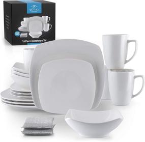 img 4 attached to Zulay Dinnerware: Exceptional Quality Porcelain for Elegant Dining