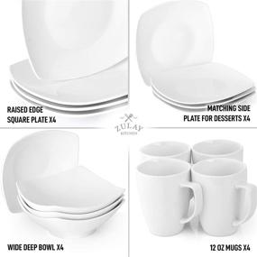 img 1 attached to Zulay Dinnerware: Exceptional Quality Porcelain for Elegant Dining