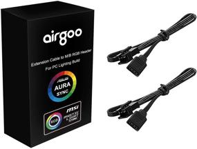 img 1 attached to 🔌 Airgoo 3-Pin ARGB Splitter for Gigabyte RGB Fusion Motherboard, 5V 3-Pin ARGB Header (V, D, G), Pack of 2