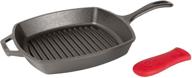 🍳 lodge manufacturing co. lodge cast iron square grill pan, 10.5-inch, black logo