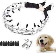 🐶 supet dog prong training collar: adjustable pinch collar for effective training, bonus tips & link logo