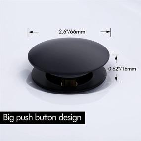 img 1 attached to 🚰 Matte Black KES Pop Up Drain with Overflow: Detachable Hair Catcher & Sink Strainer for Bathroom Sink Drain - S2018A-BK