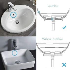 img 3 attached to 🚰 Matte Black KES Pop Up Drain with Overflow: Detachable Hair Catcher & Sink Strainer for Bathroom Sink Drain - S2018A-BK