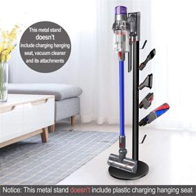 img 1 attached to 🧹 Organize and Store Your Dyson Cordless Vacuum Cleaners with XIGOO Storage Stand Holder - Black, Compatible with V15 Detect, V11, V10, V8, V7, V6 Models - Includes 6 Hooks for Accessories