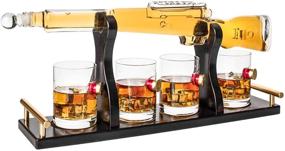 img 4 attached to 🔫 Premium Shotgun Gun Large Decanter Set: Limited Edition Elegant Rifle Gun Whiskey Decanter 22.5" 800 with 4 Shotgun Bullet Whiskey Glasses and Mahogany Wooden Base – The Wine Savant