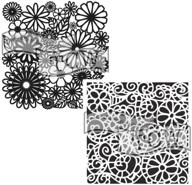 the crafter's workshop reusable stencil set, flower frenzy/swirly garden, 6x6 inches (pack of 2) logo