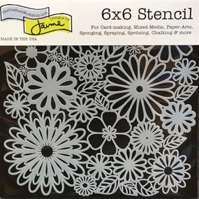 img 2 attached to The Crafter's Workshop Reusable Stencil Set, Flower Frenzy/Swirly Garden, 6x6 Inches (Pack of 2)