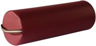 🛋️ enhance your massage experience with the master massage large full round bolster pillow cushion in burgundy logo