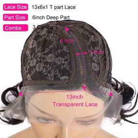 img 3 attached to Natural Hairline Short Pixie Cut Bob Wig, Straight Human Hair 150% Density Glueless Lace Front Bob Wigs VIPbeauty 13×6×1 Lace Frontal Wig for Black Women Pre Plucked With Babyhair - 6 Inch