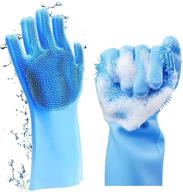 🧤 reusable silicone dishwasher gloves with cleaning brush, heat resistant cleaning tool ideal for effective kitchen clean logo