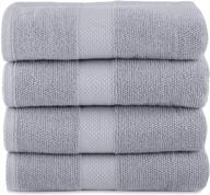 🛀 cool grey 100% cotton maura bath towels - large 27"x54" with hanging loops | high performance, absorbent, soft, quick dry for everyday use | bathroom, hotel, and spa quality towel set logo