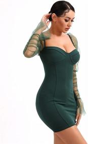 img 2 attached to LVOW See Through Sleeve Bodycon Clubwear Women's Clothing