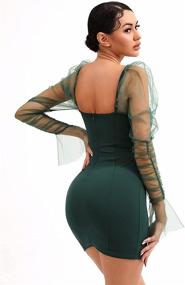 img 3 attached to LVOW See Through Sleeve Bodycon Clubwear Women's Clothing