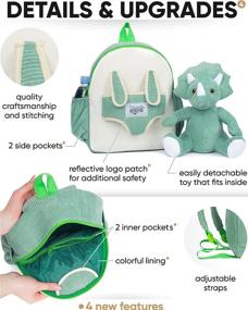 img 1 attached to Pink Dinosaur Backpack: Fun Kids' Furniture & Storage for Toys, Backpacks & Lunch Boxes