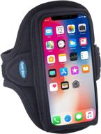 🏃 water-resistant tune belt ab90 exercise armband for cell phones - iphone 12 mini, 11 pro, se 2020, x xs, galaxy s10e s9 - ideal for running & working out (black) logo