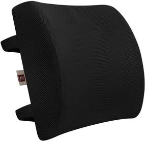 img 4 attached to 🪑 LOVEHOME Lumbar Support Pillow for Chair and Car with Mesh Cover - Back Pain Relief Memory Foam Cushion for Office Chair (Black)