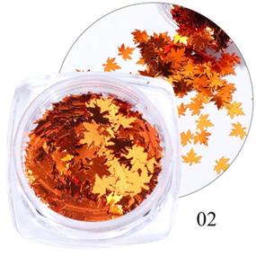 img 3 attached to BFY Fall Nail Art Stickers: Maple Leaf Thin Nail Sequins, Autumn Gradient - Manicure Tips, Accessories, and Nails Decorations Supply - 1 Box