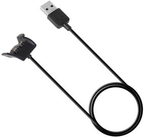img 3 attached to 🔌 EXMRAT Garmin Vivosmart HR Charger: Replacement Charging Cable (Black, Pack of 2) - Compatible with Garmin Vivosmart HR/HR Plus Activity Tracker Regular Fit
