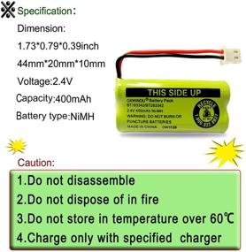 img 3 attached to Заменяемая батарея OXWINOU BT183342/BT283342 BT166342/BT266342 BT162342/BT262342 BT166342 совместима с CS6114, CS6419, CS6719 AT&T.