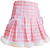 👗 stand out with the paloli pink high waisted pleated plaid skirt - perfect for girls! logo