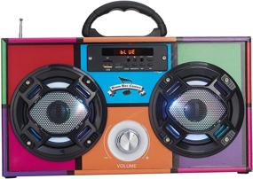 img 3 attached to 📻 Wireless Express Retro Mini Boombox with LED Speaker - Bluetooth Speaker with Enhanced FM Radio - Ideal for Home and Outdoor (Retro Multi)