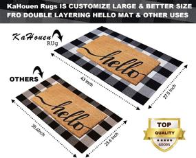 img 2 attached to 🏡 KaHouen Cotton Buffalo Check Rug: 27.5 x 43 Inches, Hand-Woven Outdoor Plaid Rug for Layered Door Mats, Kitchen or Farmhouse Décor (Christmas Porch Decor Mat)