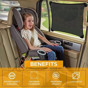 img 3 attached to 🌞 Ultimate Protection: EcoNour Stretch to Fit Car Sun Shade - Blocks UV Rays, Glare & Maintains Privacy