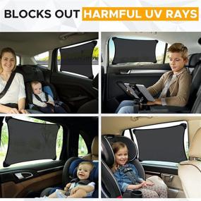 img 2 attached to 🌞 Ultimate Protection: EcoNour Stretch to Fit Car Sun Shade - Blocks UV Rays, Glare & Maintains Privacy