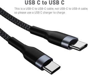 img 1 attached to 🔌 SUMPK 1футовый USB C кабель на USB C - 3 штуки - Быстрая зарядка, тип C кабель для Samsung Galaxy S20/S9, MacBook Pro, iPad Pro, USB-C телефон/планшет - 20V 3A, кабель покрытый нейлоном