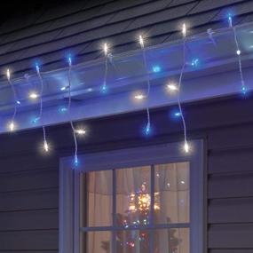 img 1 attached to Sylvania Icicle Christmas Lights: 150 Lt Blue - Create a Mesmerizing Holiday Ambience