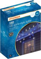 sylvania icicle christmas lights: 150 lt blue - create a mesmerizing holiday ambience logo