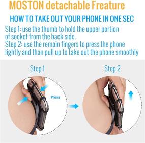 img 1 attached to Functional MOSTON Detachable Running Armband for 4-7 inch Screen Cell Phones - Ideal for Sports, Fitness, and Outdoor Activities