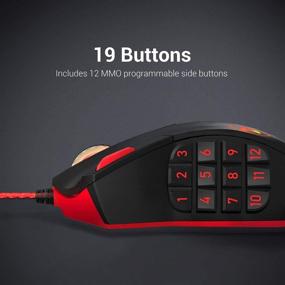 img 3 attached to 🖱️ Компьютерная мышь Redragon M901 с проводом - MMO RGB подсветка с LED-подсветкой | 12400 DPI Perdition | 18 программируемых кнопок | настройка веса | игровая мышь для Windows ПК (черная)
