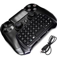 enhance ps4 gaming experience with ortz® wireless mini bluetooth keyboard - best dualshock controller keypad adapter for playstation 4 [black] logo