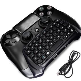 img 4 attached to Enhance PS4 Gaming Experience with Ortz® Wireless Mini Bluetooth Keyboard - Best DualShock Controller KeyPad Adapter for PlayStation 4 [Black]