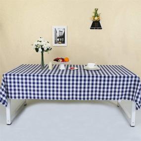 img 3 attached to Zdada Polyester Checkered Tablecloth - 60X102 Inch