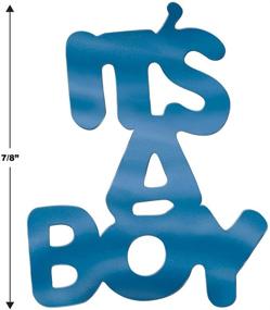 img 2 attached to 👶 Конфетти для праздника "Мальчик рожден!" на детском садика Бэйтл - 0,5 унции металлического пластикового декора для столов, 0,5 дюйма, голубой цвет - идеально подходит для вечеринки открытия пола.
