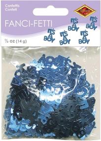 img 1 attached to 👶 It’s A Boy Baby Shower Confetti Sprinkles by Beistle - 0.5 Ounces of Metallic Plastic Table Scatter Decor, 0.5", Light Blue - Perfect for Gender Reveal Party