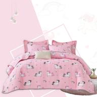 unicorn bedspread coverlet reversible pillowcases logo