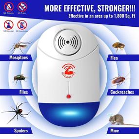 img 2 attached to 🐛 2020 Ultrasonic Pest Repeller - Indoor Plug-in Repellent for Flea, Insects, Mosquitoes, Mice, Spiders, Ants, Rats, Roaches, Bugs - Non-Toxic, Safe for Humans and Pets - 4 Pack