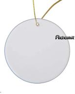 🎄 10 pcs sublimation ceramic ornament christmas tree decor disc - sublimation blanks (3" round) logo