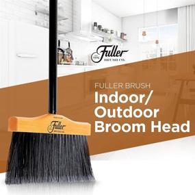 img 2 attached to 🧹 Fuller Brush Indoor-Outdoor Broom Head: Heavy-Duty Wide Wooden Sweeper for Home Kitchen and Yard Use - Long Bristles, Fits Standard Handles, Available in 2 Sizes