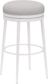 img 3 attached to 🪑 White Hillsdale Aubrie Swivel Backless Counter Height Stool