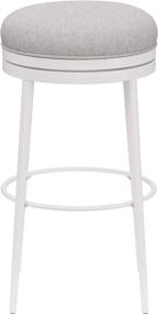 img 2 attached to 🪑 White Hillsdale Aubrie Swivel Backless Counter Height Stool