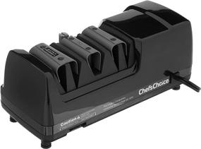 img 3 attached to Chef’sChoice 130 Professional Electric Knife Sharpening Station - USA Made, 3-Stage, Black. Ideal for Straight & Serrated Knives with Diamond Abrasives.