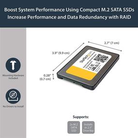 img 3 attached to StarTech.com Двойной адаптер-конвертер M.2 SATA RAID с поддержкой TRIM - 2x M.2 SSD на 2.5 дюймовый SATA (6Гбит/с) конвертер с возможностью RAID (25S22M2NGFFR) - Черный/Серебристый