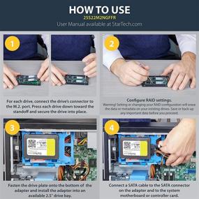 img 1 attached to StarTech.com Двойной адаптер-конвертер M.2 SATA RAID с поддержкой TRIM - 2x M.2 SSD на 2.5 дюймовый SATA (6Гбит/с) конвертер с возможностью RAID (25S22M2NGFFR) - Черный/Серебристый