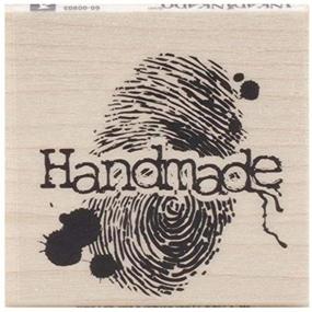 img 1 attached to 🖐️ Inkadinkado Handmade Fingerprint Wood Stamp, 1.75x1.75 Inches